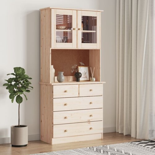 vidaXL Komoda ALTA 77x35x165 cm trdna borovina Cene