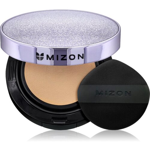 Mizon Vegan Collagen Cushion SPF38 PA++ dolgoobstojni tekoči puder v gobici z visoko UV za&amp;scaron;čito odtenek #23 Natural Sand Beige 2x15 g Slike