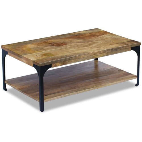 Maison Chic Klubska mizica - kavna mizica - Nizka mizica iz mangovega lesa 100x60x38 cm, (21753603) Slike