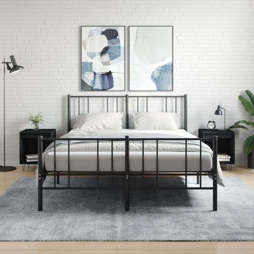  Noćni ormarići 2 kom crni 40x35x50 cm od konstruiranog drva Cijene