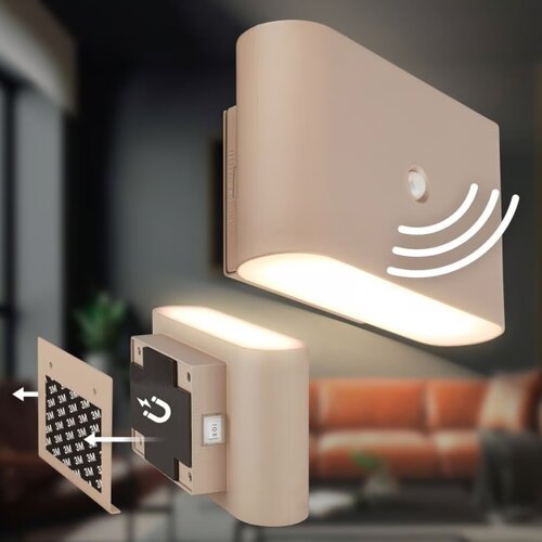 BRILONER 3878011 - led punjiva zidna svetiljka sa senzorom chat LED/3W/5V 2000 mah bež Slike