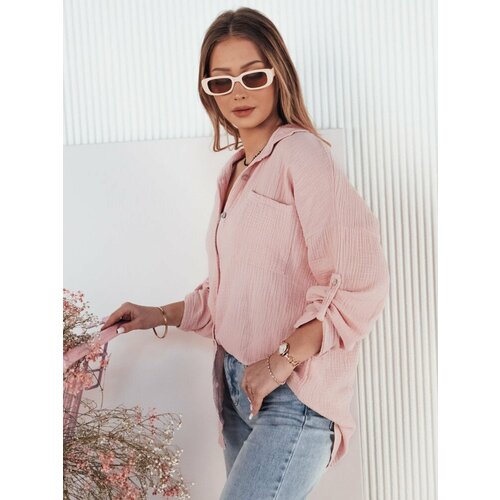 DStreet MIDIA women's muslin shirt, pink Slike