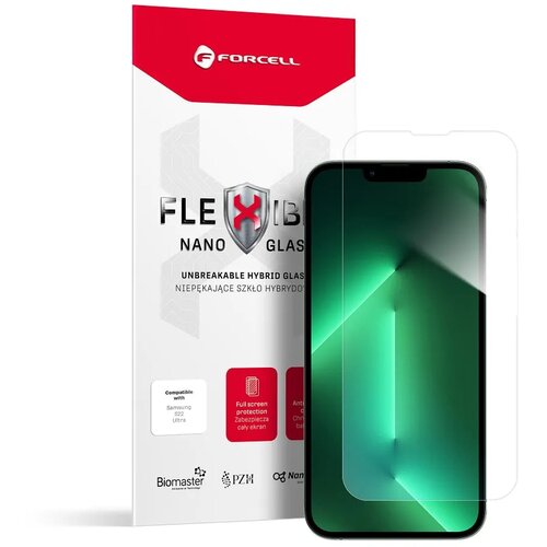 Forcell Flexible Nano Glass - hibridno staklo za iPhone 13/13 Pro/14 Slike
