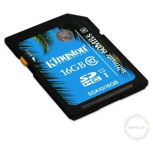 Kingston SDA10/16GB - SD 16GB Class 10 UHS-I Ultimate memorijska kartica Slike