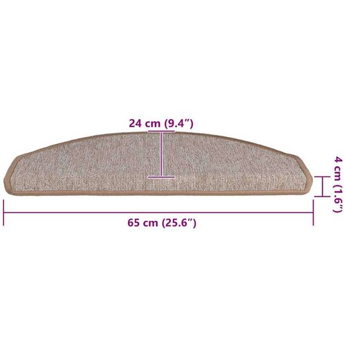  Otirači za stepenice 20 kom svijetlosmeđi 65x24x4 cm Slike