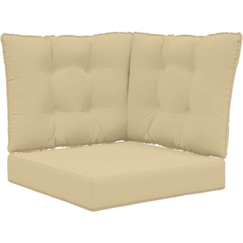  Jastuk za vanjsku sofU 3 pcs Bež Poliester - Bež 60 x 60 cm 1x sjedalo +1x naslon +1x bočna strana (2D s bartagom) Slike
