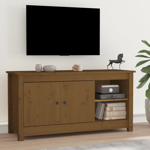 The Living Store TV omarica medeno rjava 103x36,5x52 cm trdna borovina - TV Omarica, (21376510) The Living Store TV omarica medeno rjava 103x36,5x52 cm trdna borovina - TV Omarica, (21376510)