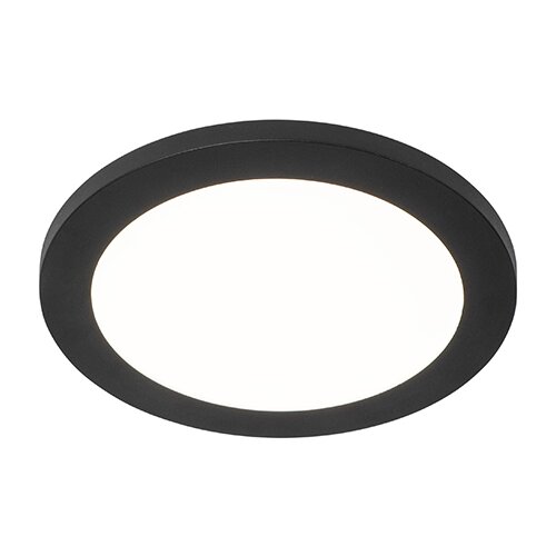QAZQA Stropna svetilka črna 22,5 cm vključno z LED 3-stopenjsko zatemnitvijo IP44 - Steve Slike