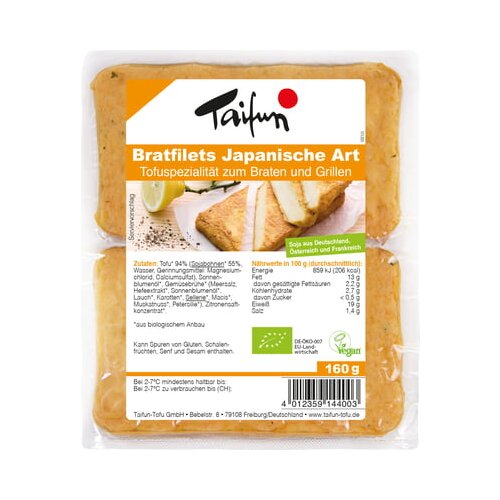 Taifun Bio ocvrti tofu fileji v japonskem slogu Slike