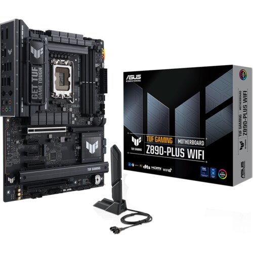 Asus TUF GAMING Z890-PLUS WIFI LGA1851 ATX osnovna plo&amp;scaron;ča - Intel Z890, 4xDDR5, 4xM.2, 4xSATA, 2.5Gb LAN, WiFi 7, BT, 1xDP, 1xHDMI, 1xTB4 port (USB Type-C), 1xUSB 20Gbps port (USB Type-C), Aura Sync - 90MB1IQ0-M0EAY0 Slike