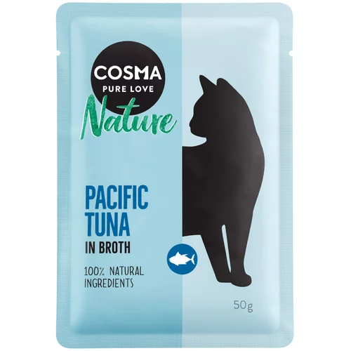 Cosma Ekonomično pakiranje: Nature hrana za mačke u vrećicama 18 x 50 g - Pacifička tuna
