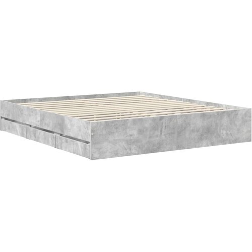  Krevetna konstrukcija s ladicama Betonski sivi 180 x 200 cm Siva 206 x 183 x 100 cm Slike