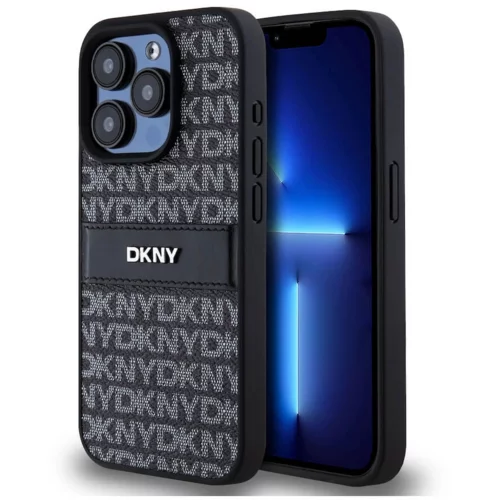 Originalen DKNY ovitek za iPhone 15 Pro - črn - DKHCP15LPRTHSLK