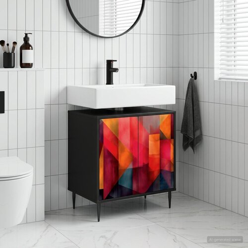  Kupaonski ormar HEESCH Crni hrast 60 x 40 x 61 cm Cijene