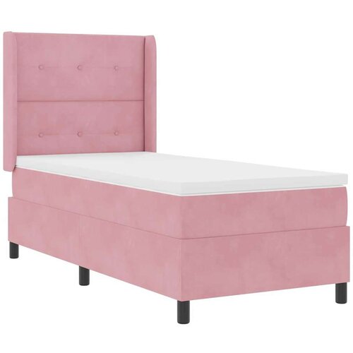 Box spring krevet s madracem Ružičasta 100 x 200 cm Bar&amp;scaron;un - Ružičasta 100 x 200 cm S gumbima Slike