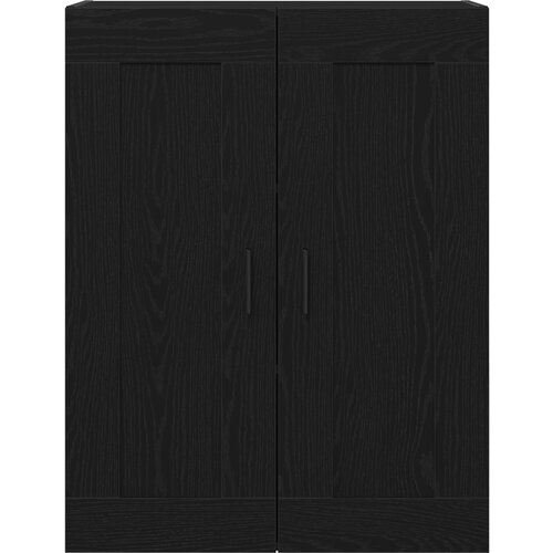VidaXL Wall-Mounted Cabinet Črna hrast Inženirski les Srednja Slike