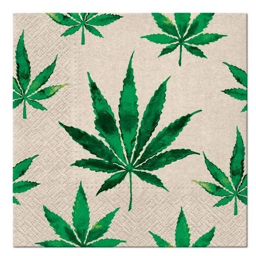  Decoupage salvete - Marihuana - 1kom (tehnika salveta) KORIŠTENO