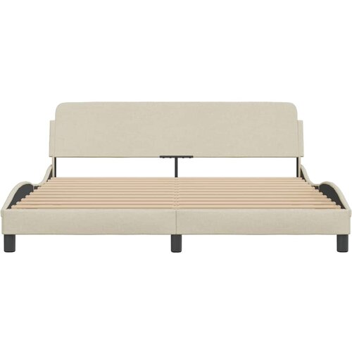  Okvir za krevet Dover krem 160x200 cm od tkanine Slike