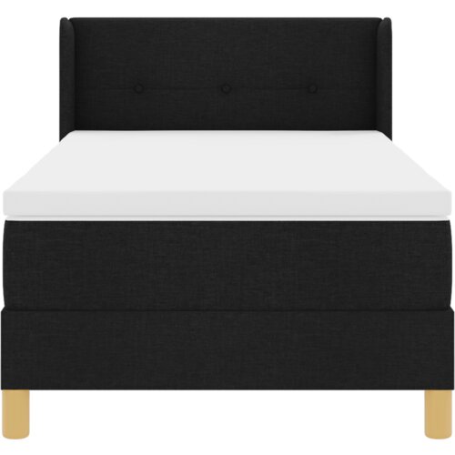  Krevet s opruga kutije Crna i Bijela i Crna 80 x 200 cm tkanina Slike