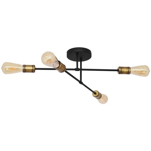  Plafonski luster CAMBRIDGE 4xE27/20W/230V crna/zlatna Cene