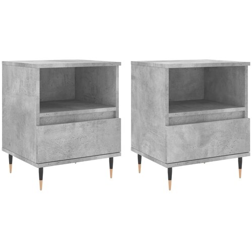 Maison Chic Dvo delni komplet Nočne omarice - Nočne mize betonsko siva 40x35x50 cm inženirski les, (21689587) Cene