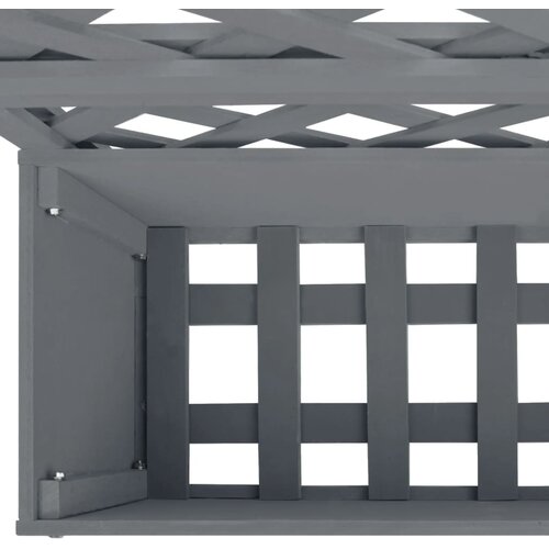  Sadilice s re&amp;scaron;etkom 2 kom sive 65 x 33 x 135 cm WPC Slike