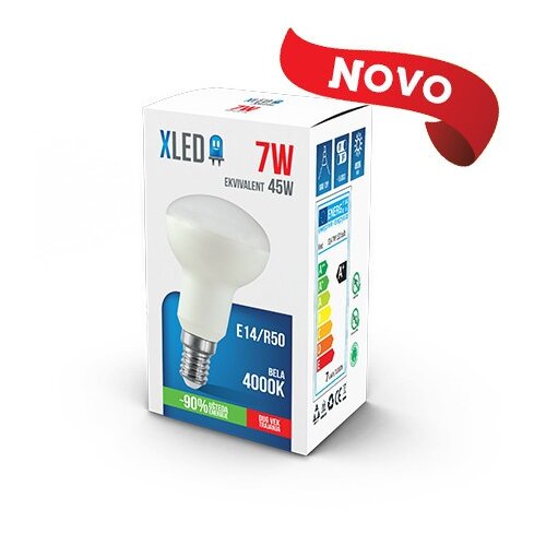 Xled led sijalica E14 7W, R50, Bela,4000K ( E14 7W,R50 nb ) E14 7W,R50 nb Slike