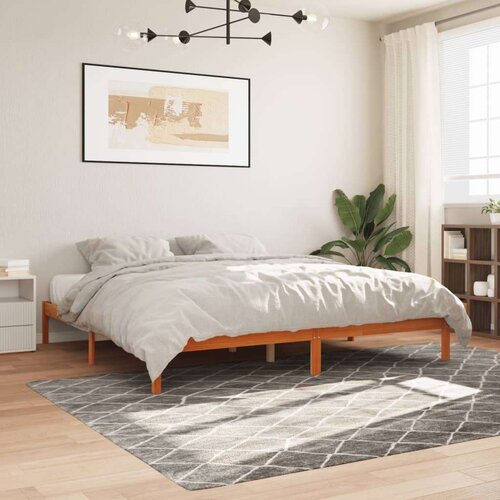 VidaXL okvir kreveta vo&amp;scaron;tano smeđi 200 x 200 cm od masivne borovine Slike
