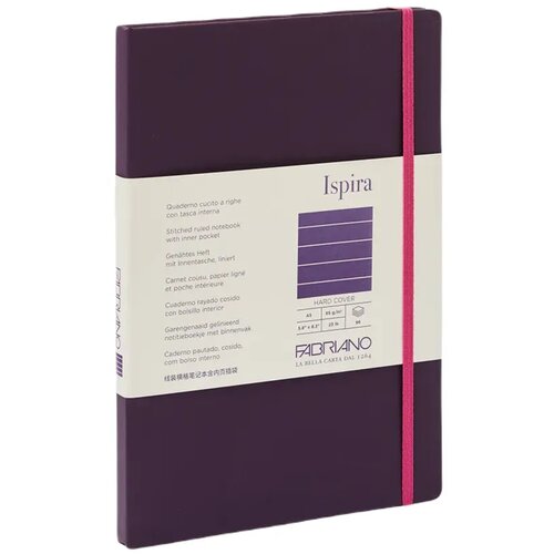 Ispira, notes tvrdi povez, 96 lista, Fabriano, odaberite motiv A5 Dikto Ljubičasta Slike