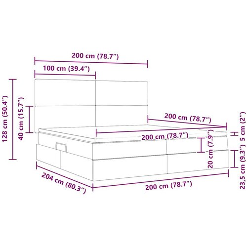  Krevet s od storage s madracem Crna 200 x 200 cm Lažna koža Slike