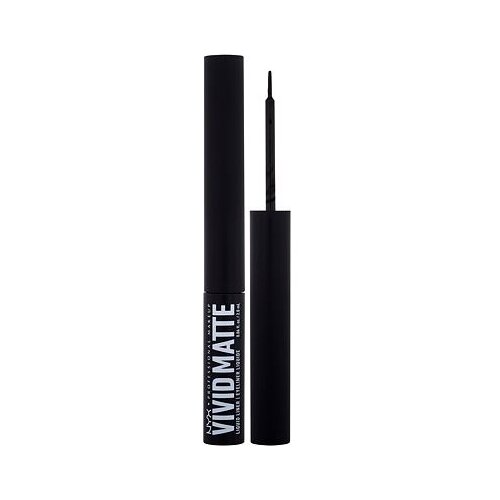 NYX Professional Makeup Vivid Matte tu&amp;scaron; za oči za iznimno preciznu primjenu 2 ml nijansa 01 Black Slike