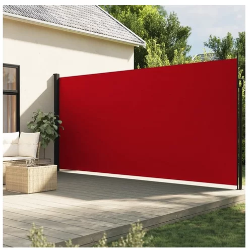 vidaXL Bočna tenda na uvlačenje crvena 220 x 300 cm