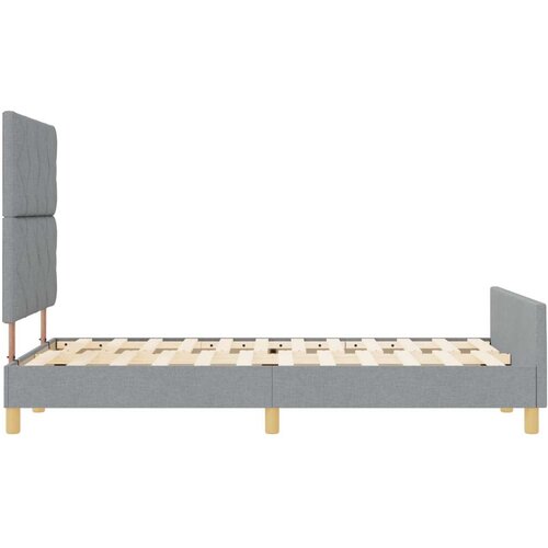 VidaXL Svijetlosivi okvir kreveta od tkanine 120x190 cm Slike