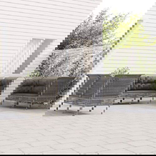  Sedežna garnitura 6-delna z blazinami siv poli ratan Cene