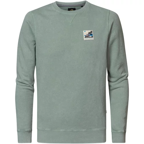 Petrol Industries Sweater majica plava / nebesko plava / bijela