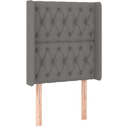  Uzglavlje tamnosivo 83 x 16 x 118/128 cm od tkanine Slike