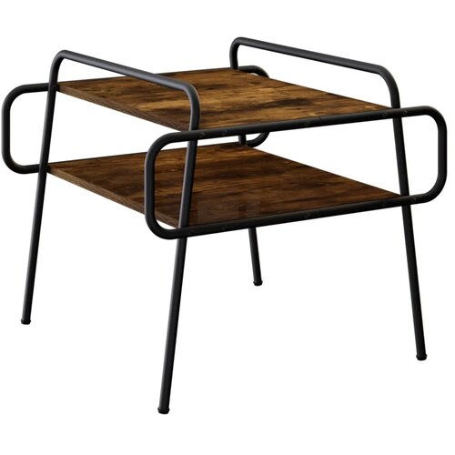  Stolić za kavu Dimljeni hrast 60 x 60 x 51 cm Konstruirano drvo - Dimljeni hrast 60 x 60 x 51 cm Slike