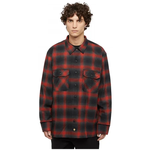 Dickies Srajce z dolgimi rokavi x spitfire flannel ls shirt Rdeča