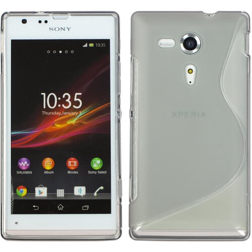  Gumijasti / gel etui S-Line za Sony Xperia SP M35h - sivi Slike