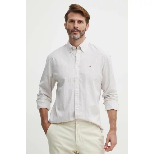 Tommy Hilfiger Košulja za muškarce, boja: bež, regular, s button-down ovratnikom, MW0MW30935