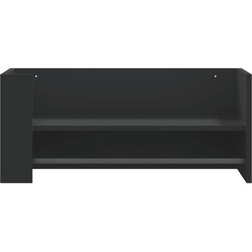  Zidna polica crna 70,5 x 35 x 30,5 cm od konstruiranog drva Slike