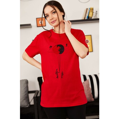 armonika T-Shirt - Red - Regular fit Slike