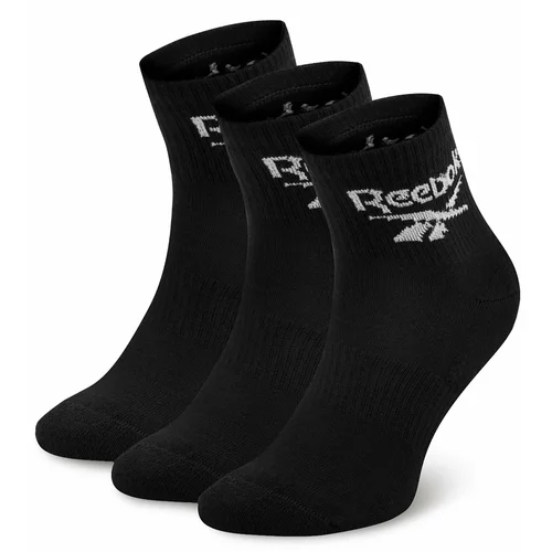 Reebok Set 3 parov unisex visokih nogavic R0427-SS24 (3-pack) Črna