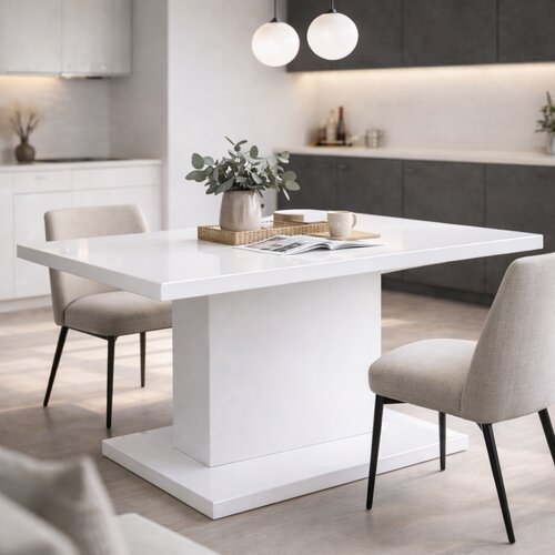 GENERIK Jedilna miza Atina 1 138 &ndash; White/White HG Table top 32mm (lacquered top), (5000486170) Cene