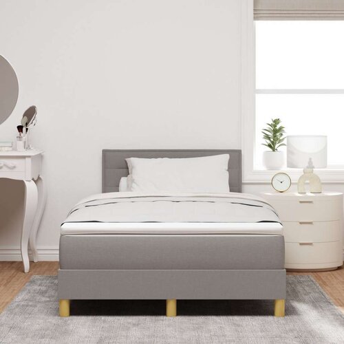 Box Spring Krevet s Madracem Taupe 120x200 cm Tkanina Slike