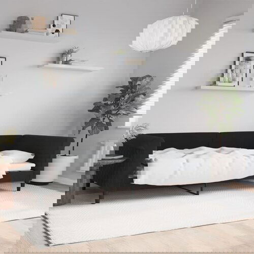 vidaXL Dnevni krevet crni 100 x 200 cm baršunasti Cene