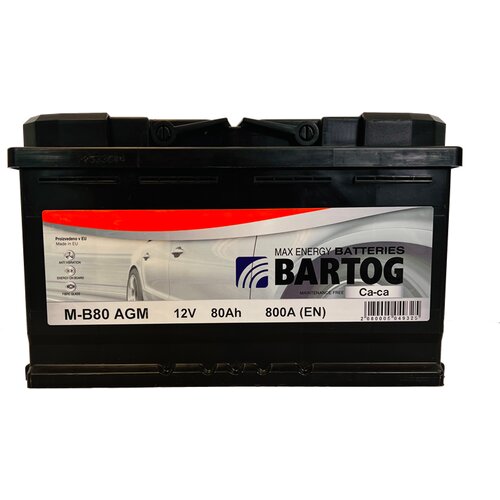 Bxtreme akumulator bartog agm 80Ah d+ 800A(EN) stop-start Slike