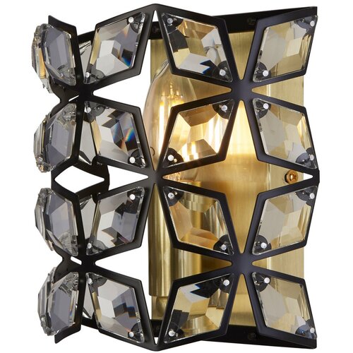 Searchlight Iris Stenska svetilka črna, kristalna, medeninasta, (22100524) Cene