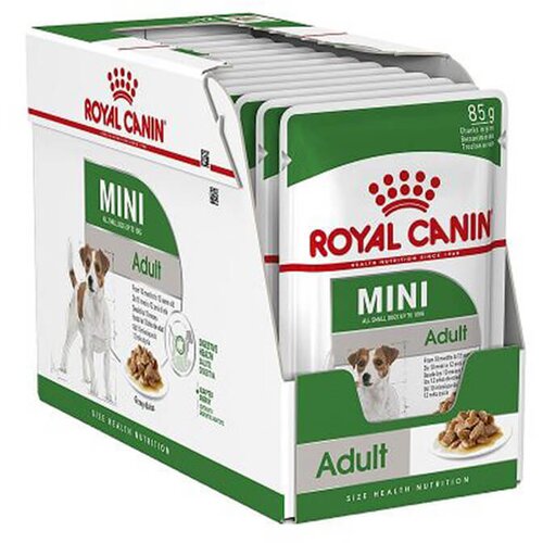 Royal Canin Mini Adult - vlažna hrana za odrasle pse malih rasa u sosu (12&amp;times;85g) Slike