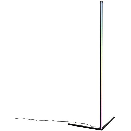 QAZQA Črna stoječa svetilka z LED z RGB in daljinskim upravljalnikom - Carla Cene